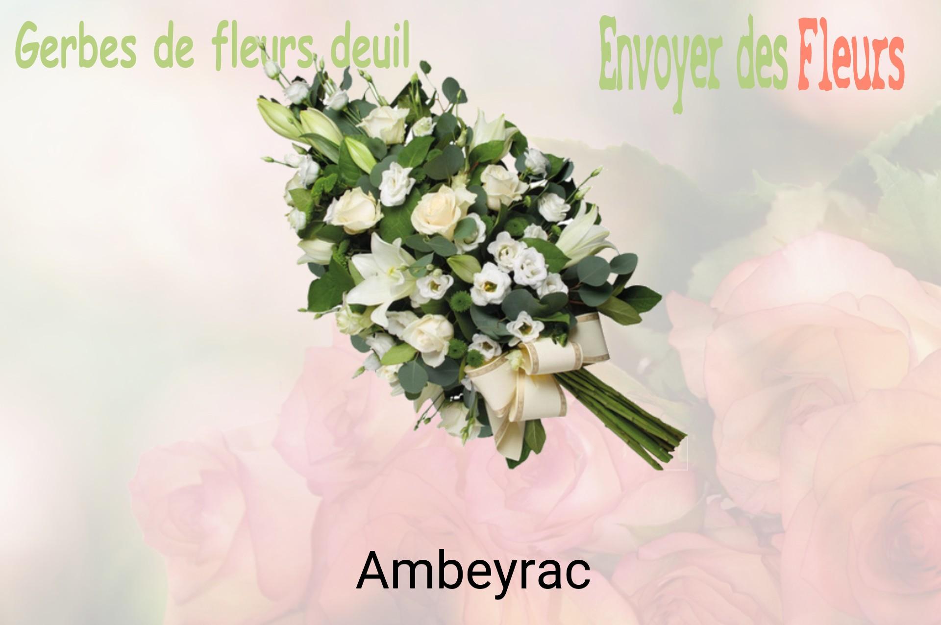 Gerbe de fleurs de deuil livrée à Ambeyrac